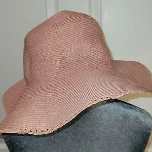 Arden B Pink Straw Floppy Sun Hat Straw Cowboy Hat | Ardene main image 3